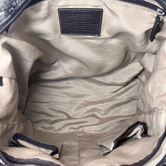 Coach 2013 Heritage Web Canvas & Leather Camo X-L F70583 Travel & Toiletry Tote - Picture 13 of 16